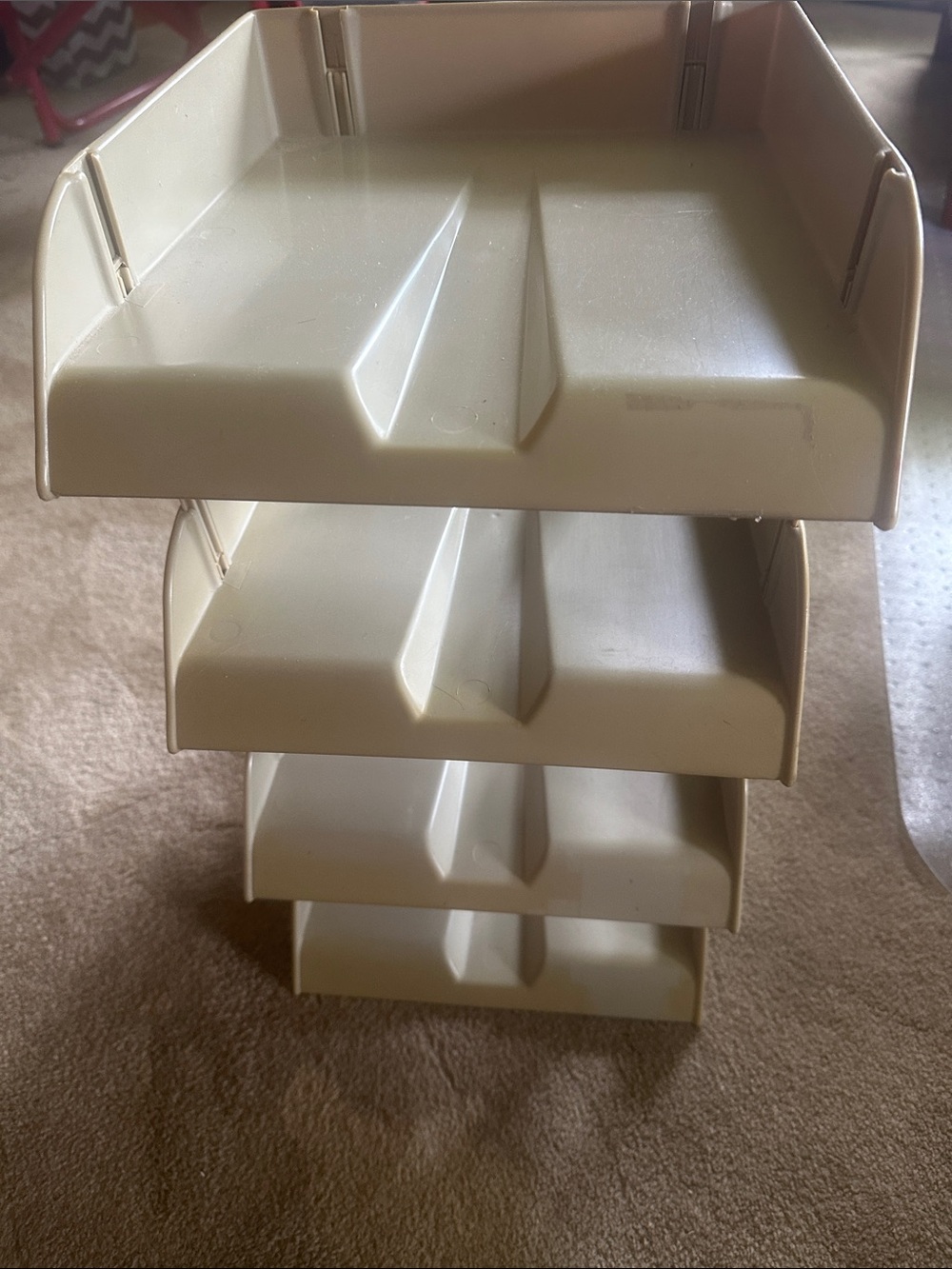 Vintage Rubbermaid Stackable Desktop Letter Trays